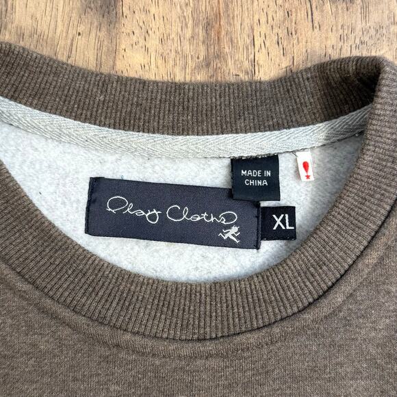 Play Cloths Our Gang 1977 Large P Crewneck Pullover Sweatshirt Brown Unisex XL - Picture 4 of 12